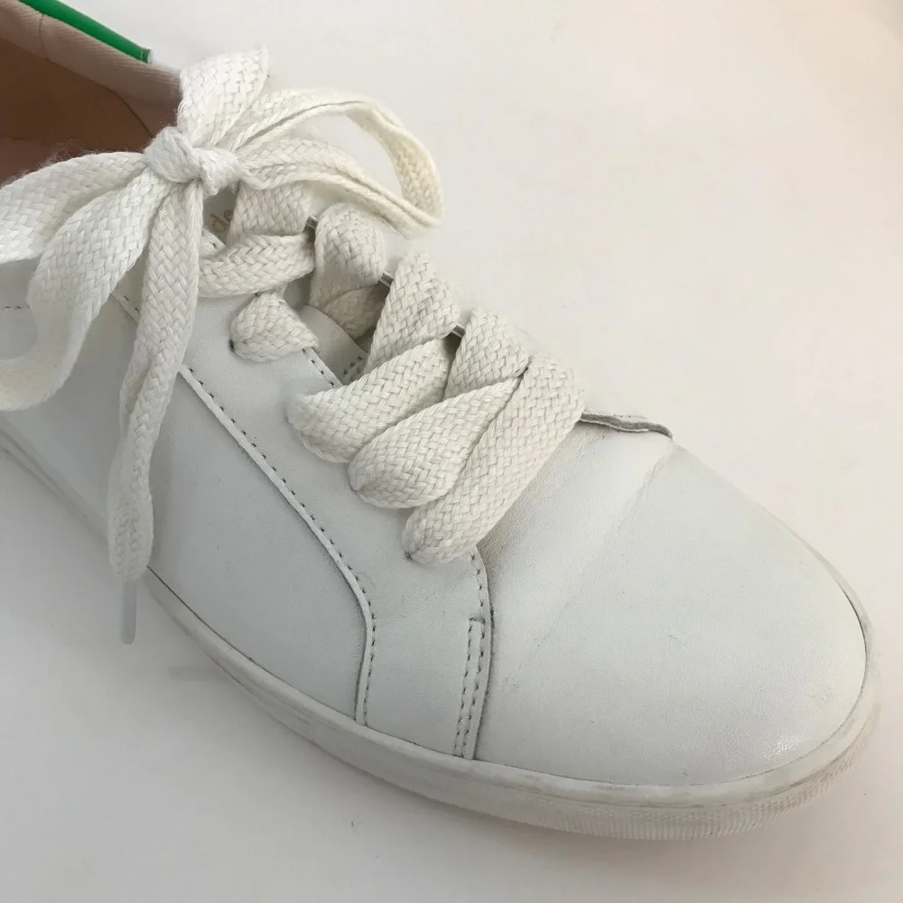 KATE SPADE White Leather Low Top Sneakers Women’s Size 10